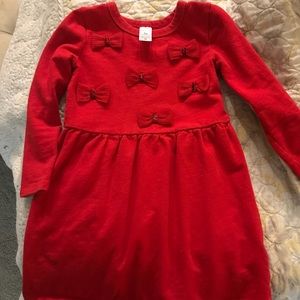 Girls red bow dress 5T